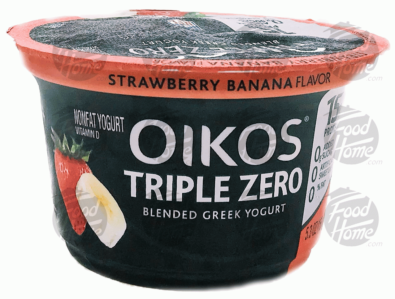 Dannon Oikos Triple Zero strawberry banana blended greek yogurt, cup Full-Size Picture